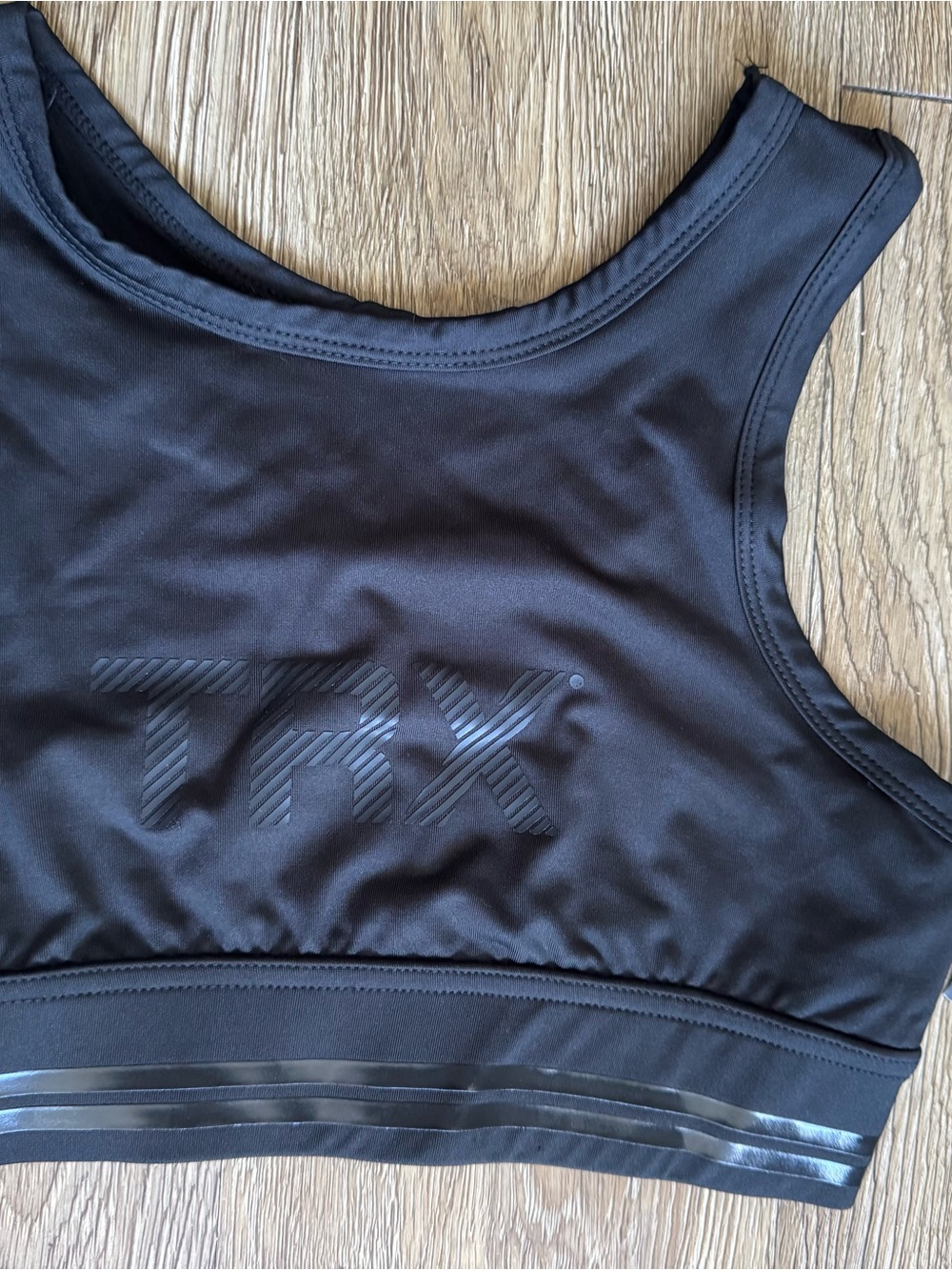 TRX Black High-Impact Sports Bra with Reflective Band